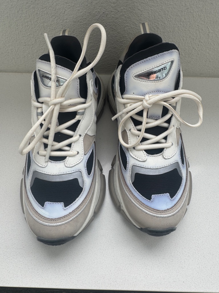 Axel Arigato White Black Gray Chunky Trainer Sneakers